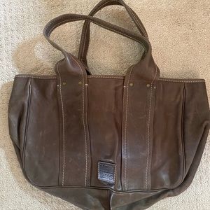 NWOT genuine leather tote Ruehl by Abercrombie